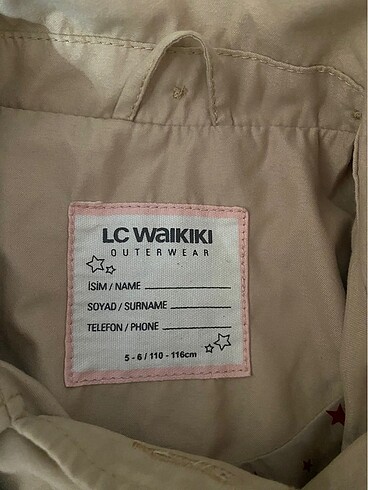 6 Yaş Beden LCW kız /çocuk trençkot 5-6 yaş camel renk