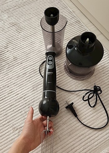 1500W Siyah Blender ve Doğrayıcı Seti