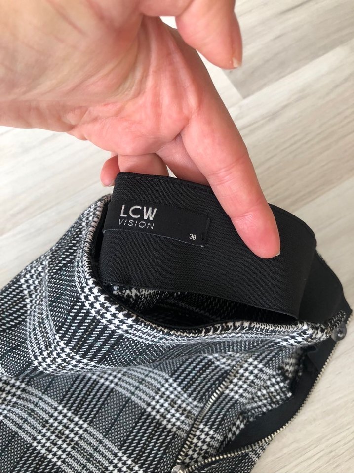 LCW Gri kareli Pantolon - Görsel 2