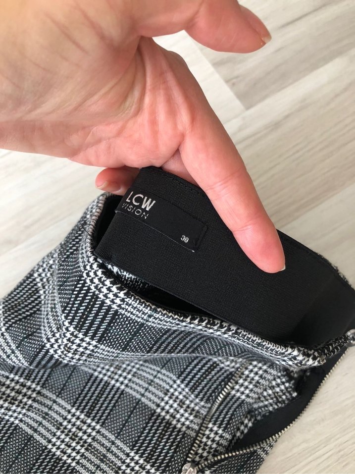 LCW Gri kareli Pantolon - Görsel 3