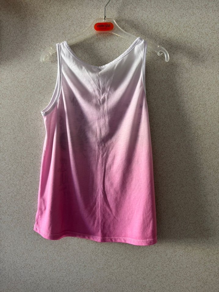 Kız Çocuk Pembe Baskılı Salaş Atlet - Görsel 2