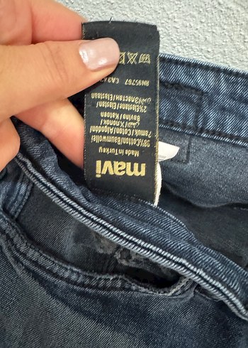 Erkek Mavi Bol Kesim Denim Jean - Görsel 6