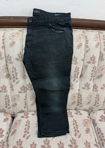 Siyah Erkek Denim Kemerli Regular Fit Jean - Görsel 2