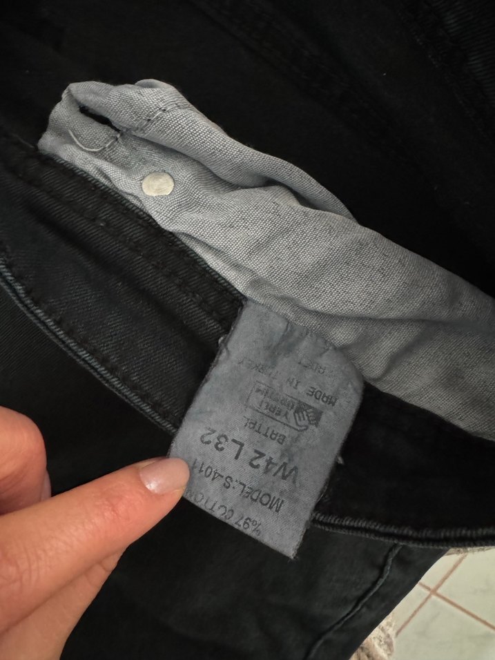 Siyah Erkek Denim Kemerli Regular Fit Jean - Görsel 4