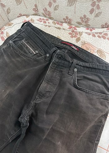 Siyah Erkek Kot Pantolon Normal Kesim - Görsel 5