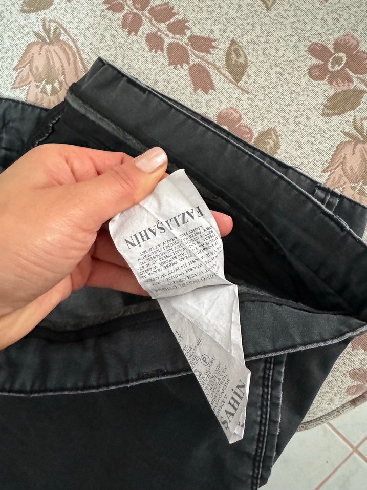 Gri Regular Fit Kemerli Denim Erkek Pantolon - Görsel 3