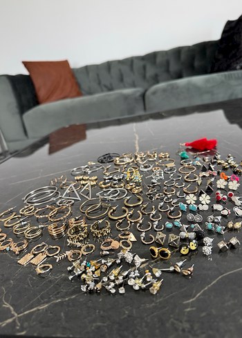 Bohem Tarz Mini Boncuklu Altın Küpeler - Görsel 3