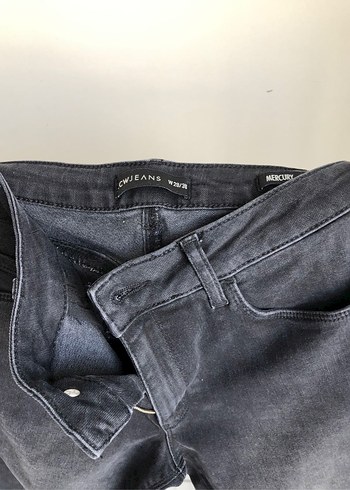 Siyah Kemerli Kadın Denim Pantolon - Görsel 2