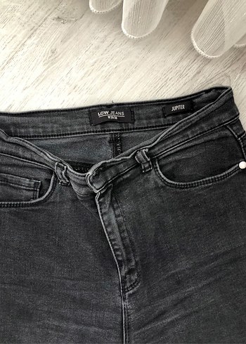 Siyah Kadın Dar Kesim Kot Pantolon - Görsel 2