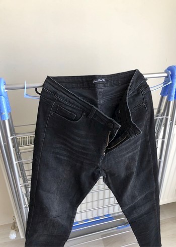 Gri Kadın Kot Pantolon Normal Boy - Görsel 4