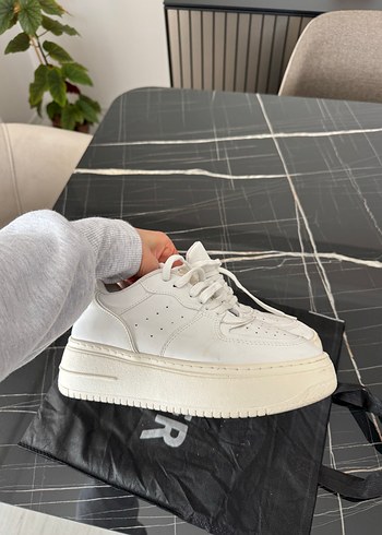 Beyaz Platform Topuklu Spor Ayakkabı kadın - Görsel 7