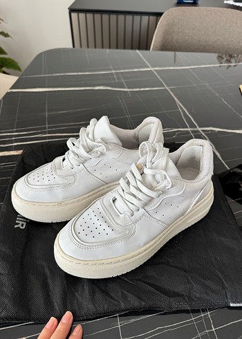 Beyaz Platform Topuklu Spor Ayakkabı kadın - Görsel 3