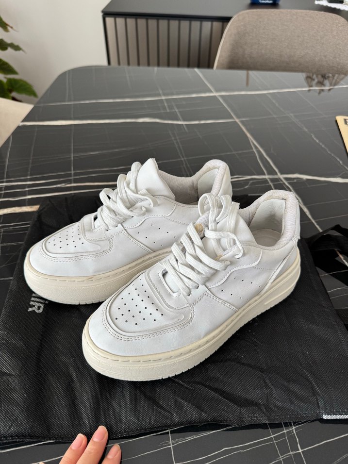 Beyaz Platform Topuklu Spor Ayakkabı kadın - Görsel 3