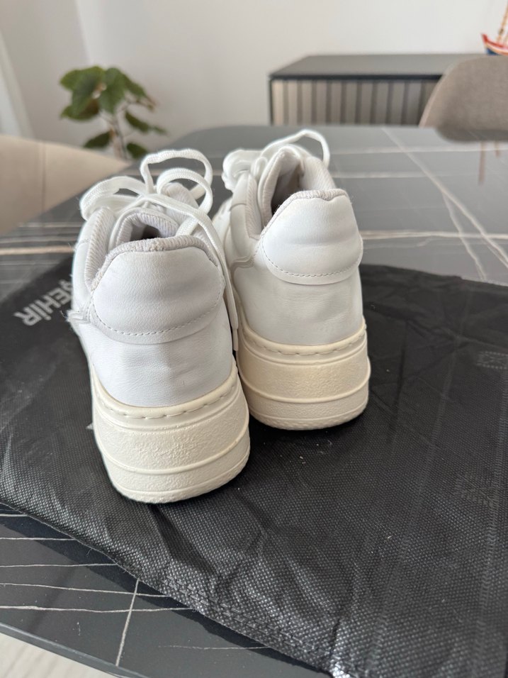 Beyaz Platform Topuklu Spor Ayakkabı kadın - Görsel 5