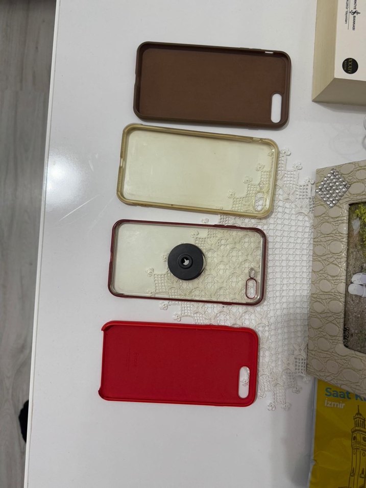 Koyu Kırmızı Parlak Bohem iPhone 8 Plus Telefon Kılıfı - Görsel 2