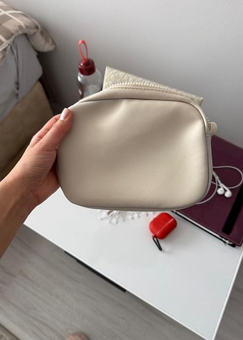 Deri Beyaz Modern Klasik Kadın Çanta - Görsel 3