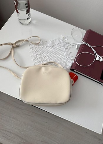 Deri Beyaz Modern Klasik Kadın Çanta - Görsel 2