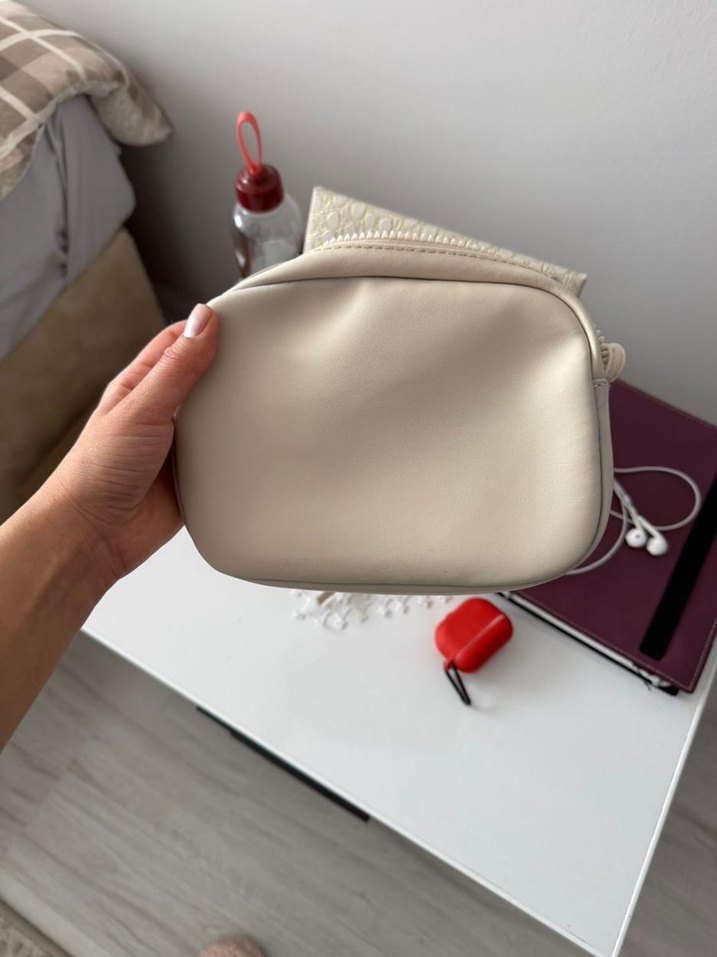 Deri Beyaz Modern Klasik Kadın Çanta - Görsel 3