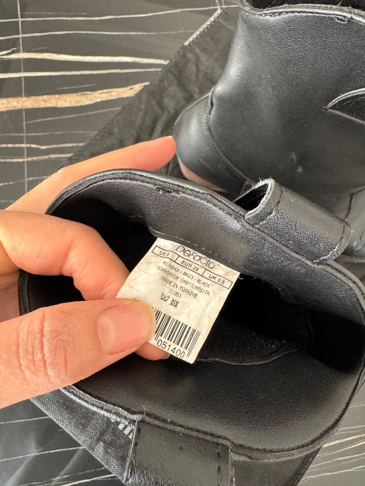 Siyah Deri kovboy Kadın Botları - Görsel 2