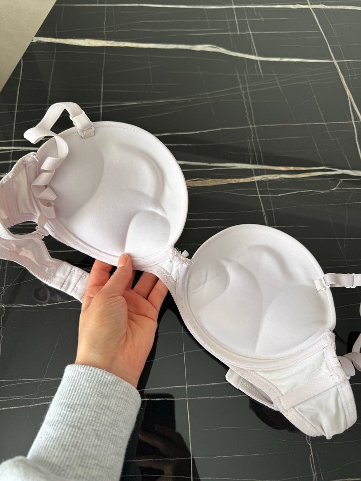 Beyaz Minimalist Sütyen - Görsel 5