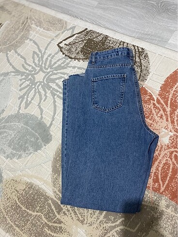 36 Beden mavi Renk Yüksek Bel Wideleg Kadın Jean Pantolon