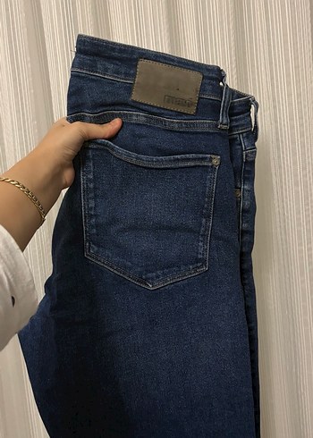 Erkek Mavi Denim Midi Kot Pantolon - Görsel 2