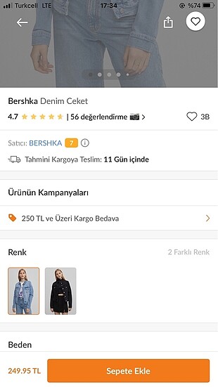 Bershka Bershka kot ceket