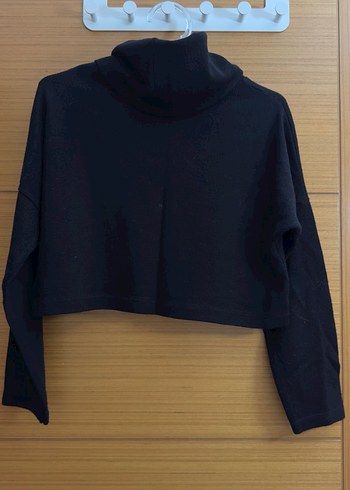 Siyah Yüksek Yakalı Kadın kazak - Görsel 2