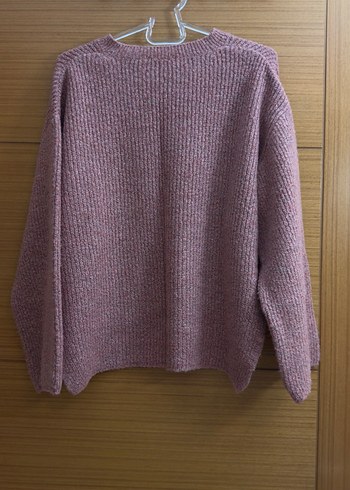 Kadın Pembe Örgü Kazak - Görsel 2