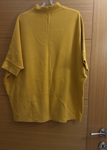 Oversize Kadın Sarı Triko Elbise - Görsel 2