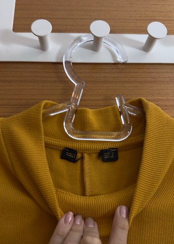 Oversize Kadın Sarı Triko Elbise - Görsel 4