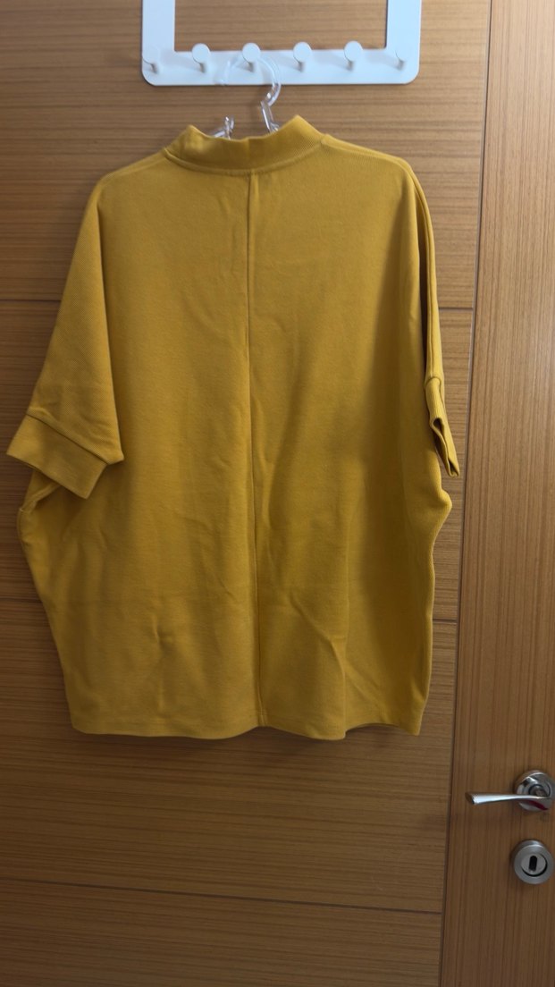 Oversize Kadın Sarı Triko Elbise - Görsel 2