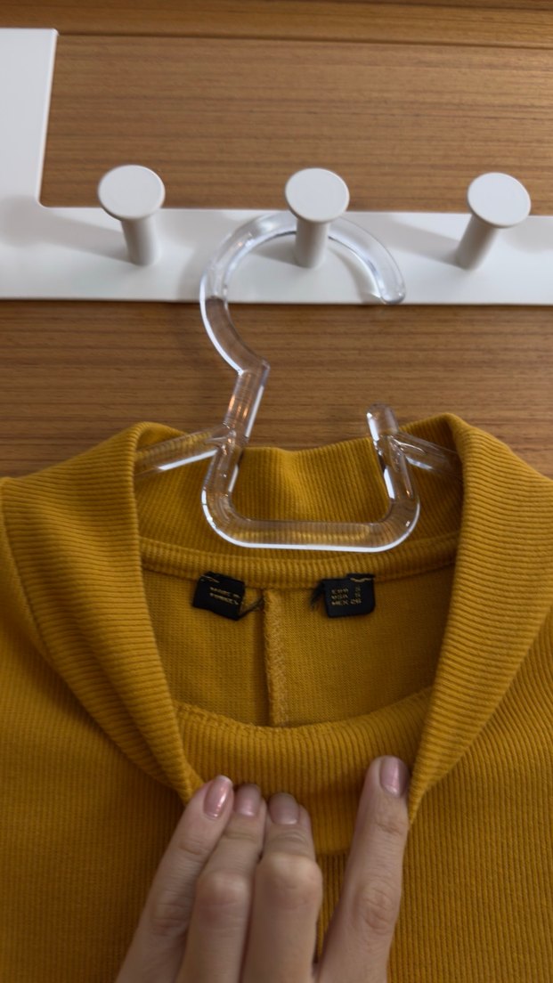 Oversize Kadın Sarı Triko Elbise - Görsel 4