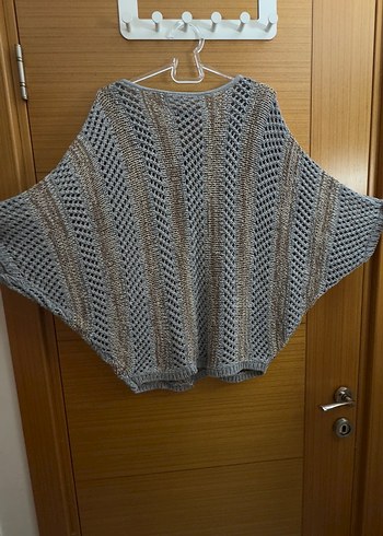 Gri Örgü Salaş Kadın Kazak - Görsel 3