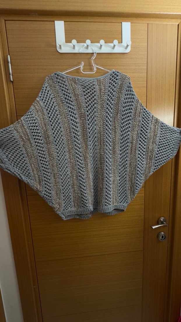 Gri Örgü Salaş Kadın Kazak - Görsel 3