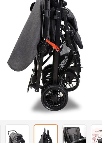 Gri ve Siyah Bebek Arabası - Görsel 4
