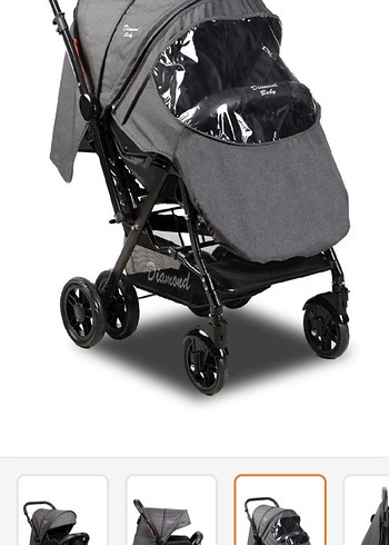 Gri ve Siyah Bebek Arabası - Görsel 3