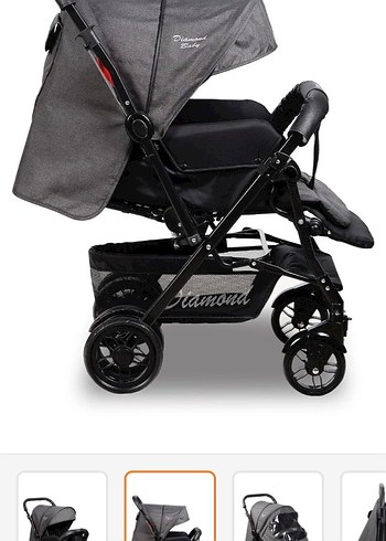Gri ve Siyah Bebek Arabası - Görsel 2