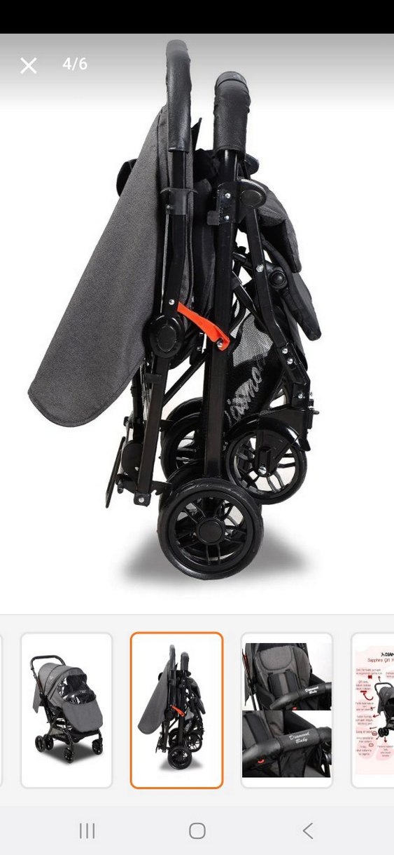 Gri ve Siyah Bebek Arabası - Görsel 4