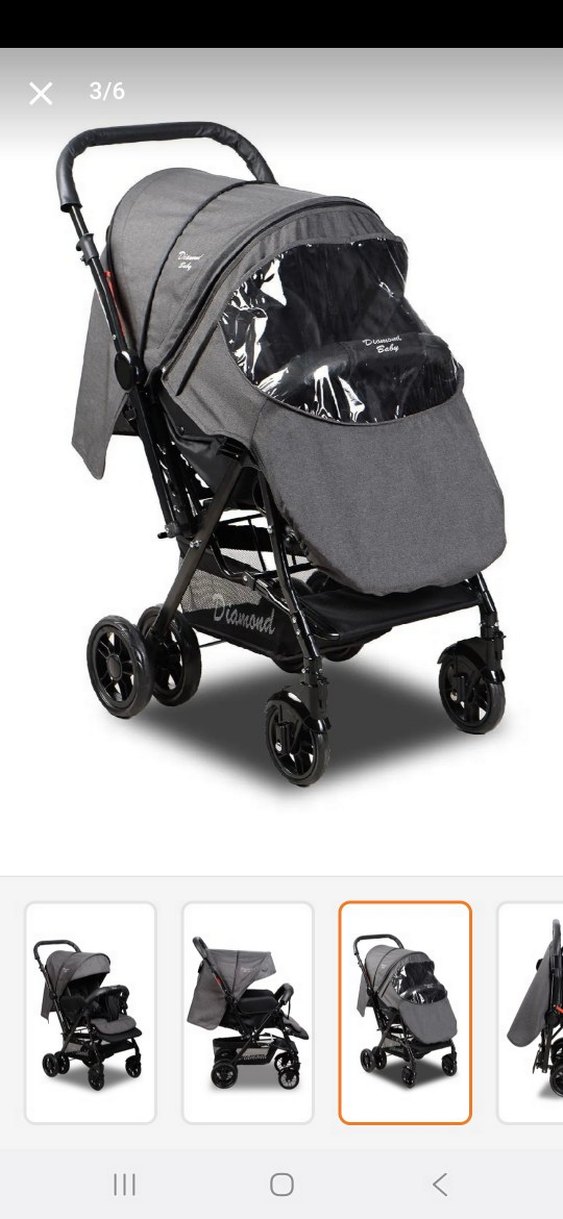 Gri ve Siyah Bebek Arabası - Görsel 3