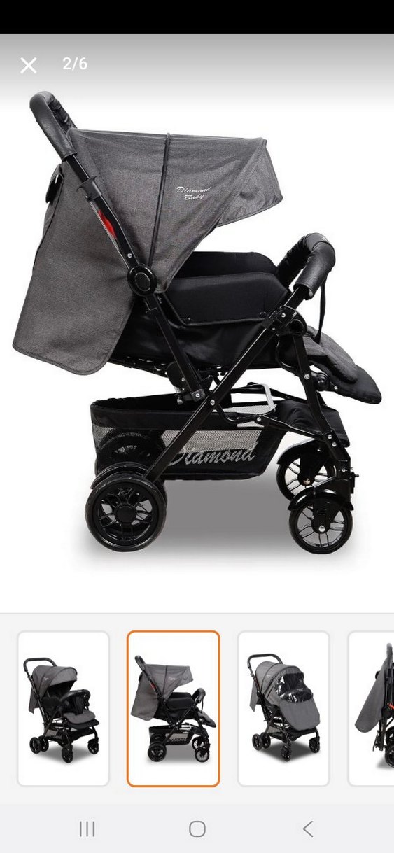 Gri ve Siyah Bebek Arabası - Görsel 2