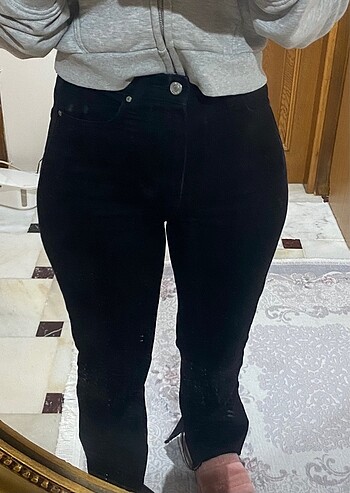 Bol paça siyah jean