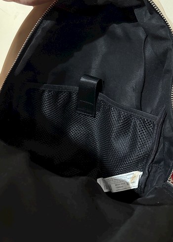 Beden camel Renk Kadın Beyaz Minimalist Fermuarlı Sırt Çantası