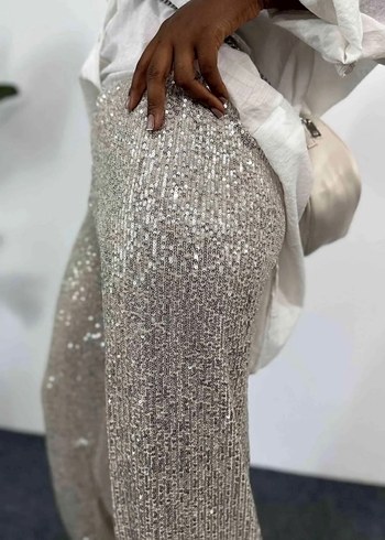 Pul Payetli Tasarım Pantolon bej - Görsel 3