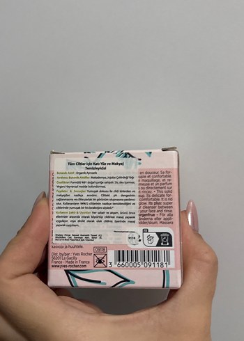 Beden Yves Rocher Organik Kadife Yüz Temizleyici sabun