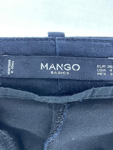 36 Beden siyah Renk Mango Kumaş Pantolon %70 İndirimli.