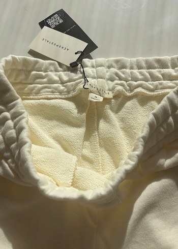 Kadın Beyaz Rahat Kesim Keten Eşofman - Görsel 3