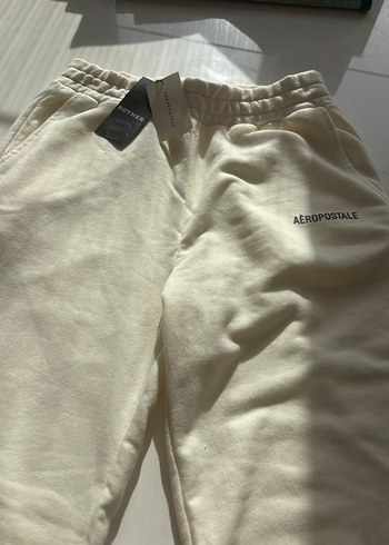 Kadın Beyaz Rahat Kesim Keten Eşofman - Görsel 2