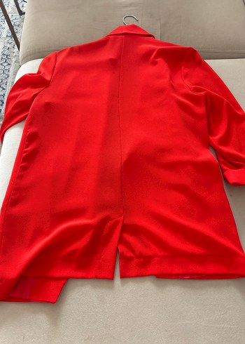 Kadın Kırmızı Midi Ceket - Görsel 3