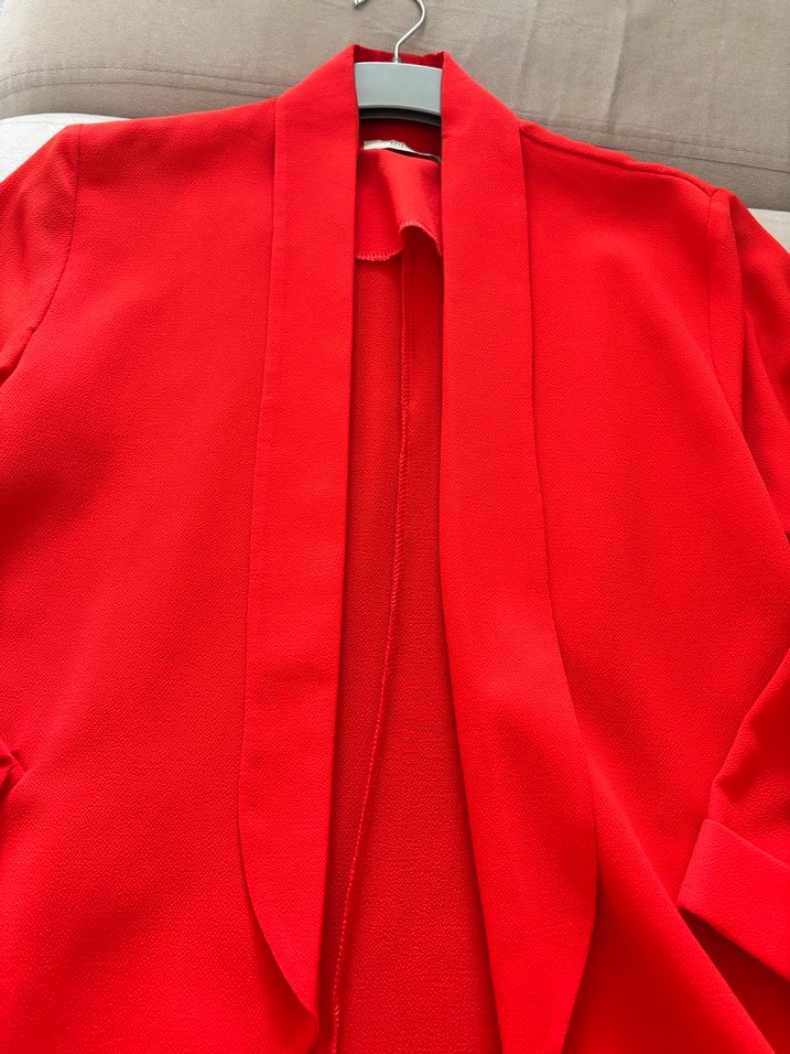 Kadın Kırmızı Midi Ceket - Görsel 2